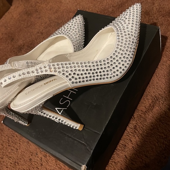 Fashion nova bedazzled heels worn once - Picture 6 of 6